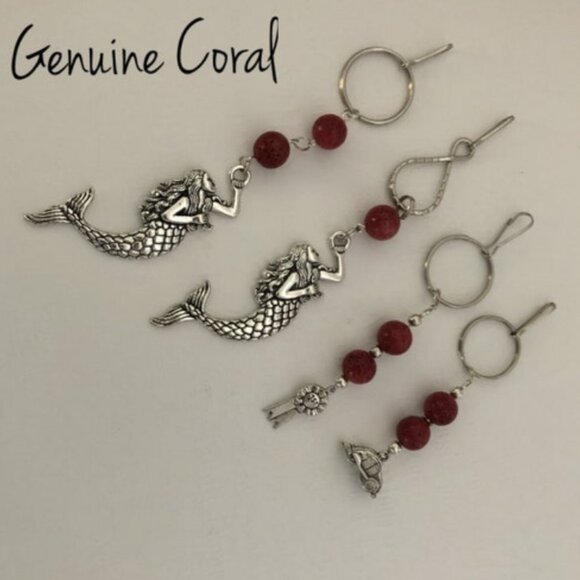 NEW Mermaid Keychains with Coral crystals - Picture 1 of 1